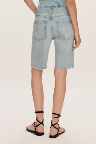 Bermuda en jean droit - Bleu