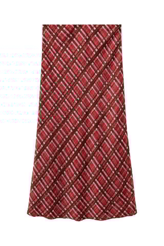 Jupe longue carreaux - Rouge et marron