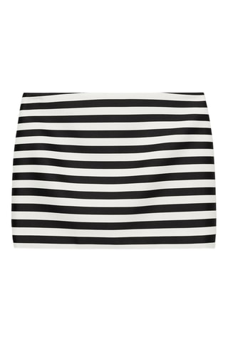 Minijupe maille rayures - Noir