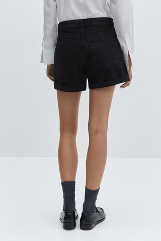 Short jean mom-fit - Noir