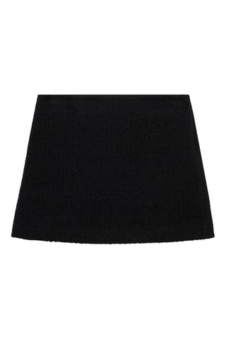 Jupe courte tweed - Noir