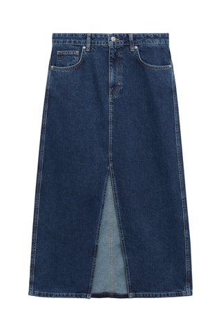 Jupe midi en jean - Bleu