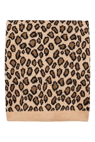 Jupe maille léopard - Beige
