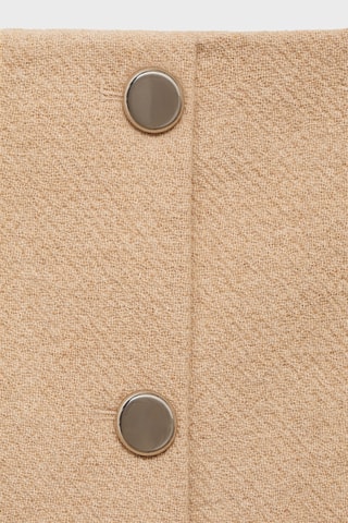 Minijupe détail boutons - Beige