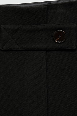 Minijupe bouton latéral - Noir