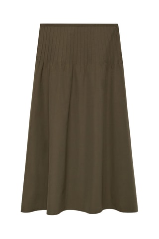 Jupe évasée détail pinces - Kaki