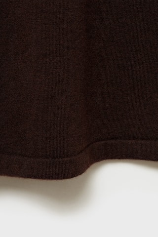 Jupe midi maille - Marron