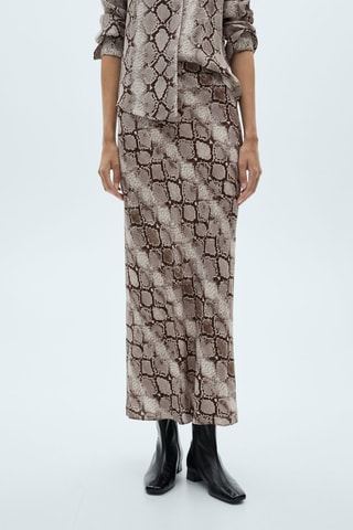 Jupe longue serpent - Marron