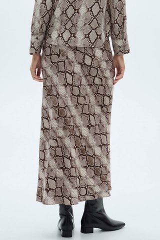 Jupe longue serpent - Marron