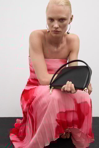 Jupe plissée imprimée - Rose