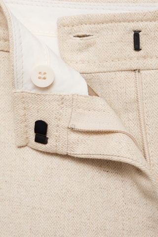 Short coton lin droit - Beige