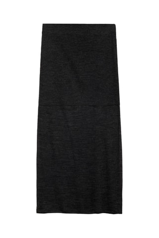 Jupe maille semi-transparente - Anthracite