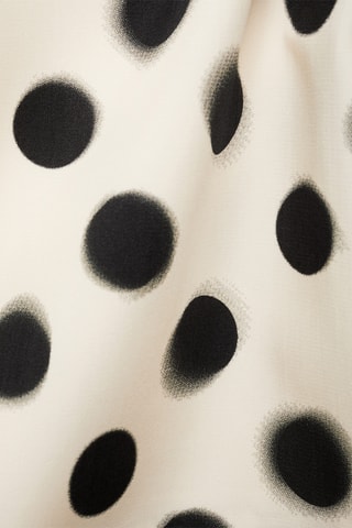 Minijupe satinée pois - Beige