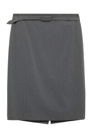 Jupe crayon rayures tennis - Gris