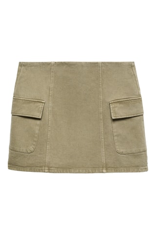 Minijupe cargo - Kaki