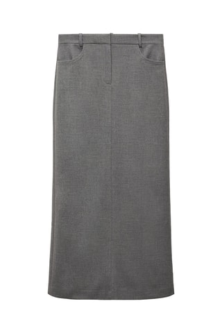 Jupe longue fendue - Gris