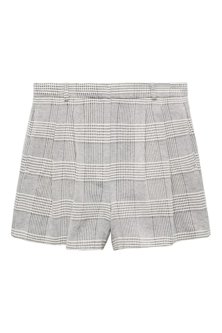 Short pinces imprimé carreaux - Gris