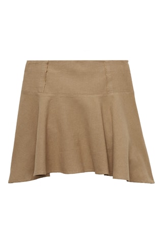 Jupe asymétrique coton - Beige