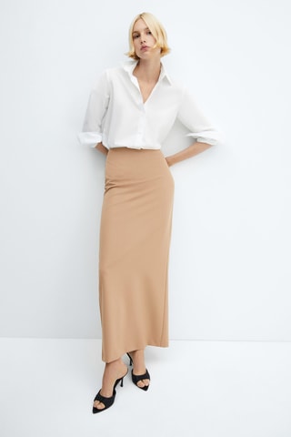 Jupe longue droite - Beige