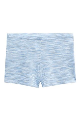 Short ajusté maille - Bleu