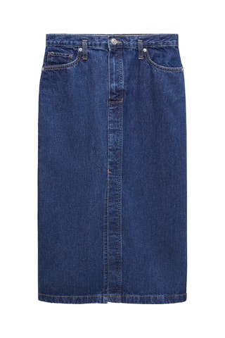 Jupe midi en jean - Bleu