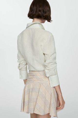 Minijupe imprimée asymétrique - Beige