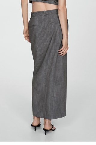 Jupe tailleur rayures tennis - Gris