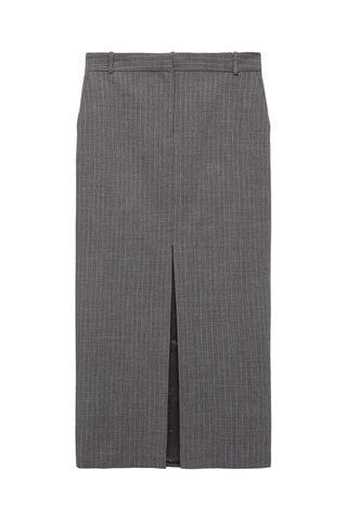 Jupe tailleur rayures tennis - Gris