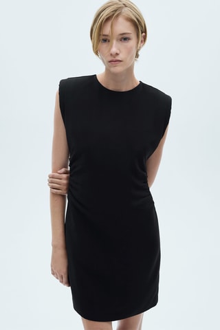 Robe courte détail drapé - Noir