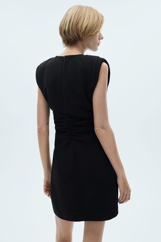 Robe courte détail drapé - Noir