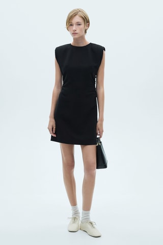 Robe courte détail drapé - Noir