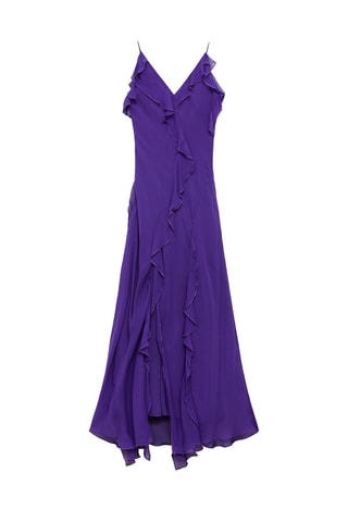 Robe gaze volants - Violet