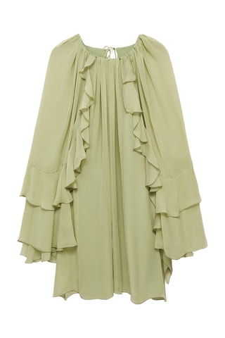 Robe gaze volants - Vert