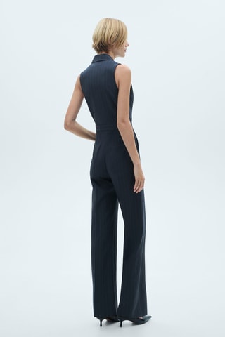 Combi-pantalon à rayures tennis - Bleu marine