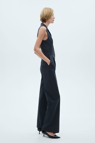 Combi-pantalon à rayures tennis - Bleu marine