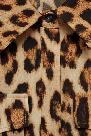 Robe chemisier léopard - Beige