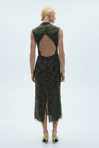 Robe organza dos nu - Crème