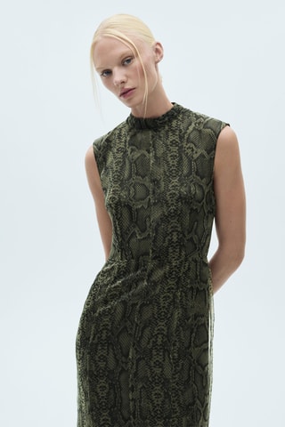 Robe organza dos nu - Crème