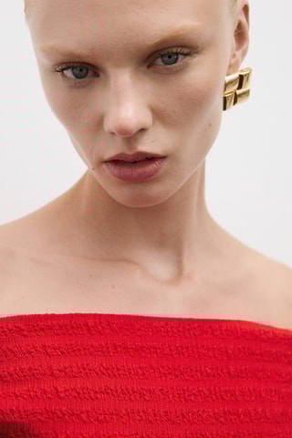 Robe longue épaules dénudées - Rouge