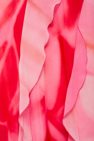Robe ouverture à volants - Rose