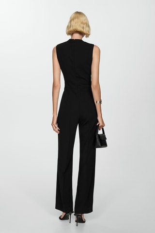 Combi-pantalon détail croisé - Noir