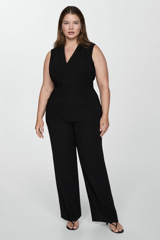 Combi-pantalon détail croisé - Noir