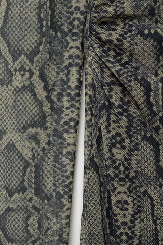 Robe maille filet en imprimé serpent - Gris
