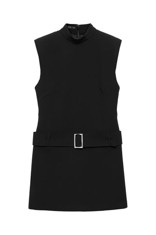 Robe courte ceinture - Noir