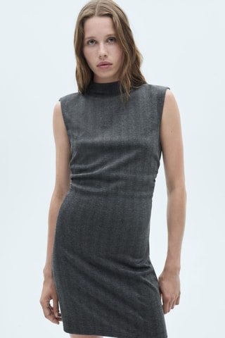 Robe à motif chevrons - Gris