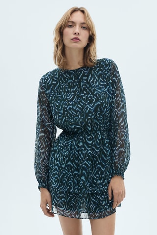 Robe courte imprimée - Vert