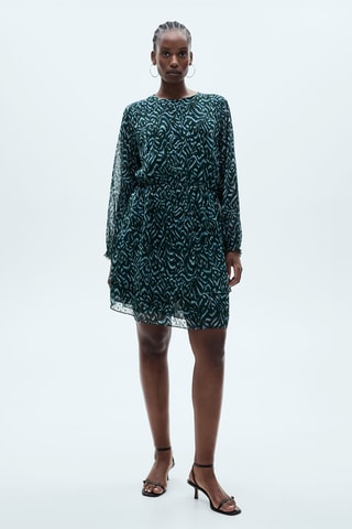 Robe courte imprimée - Vert