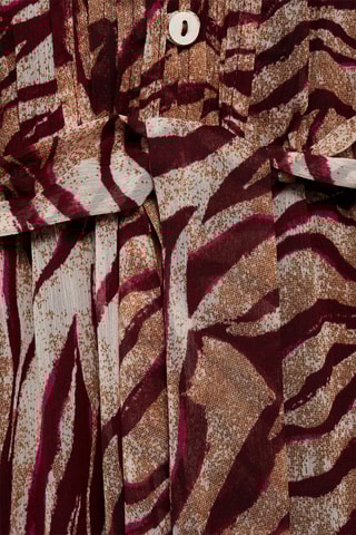 Robe longue imprimée - Bordeaux