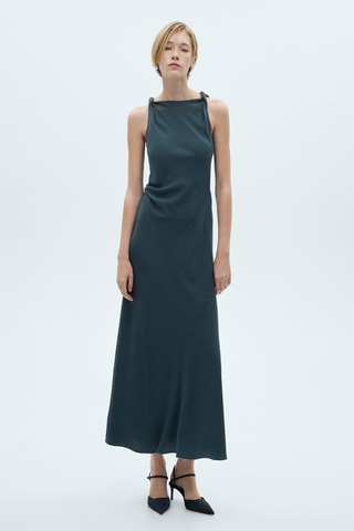 Robe longue évasée - Gris