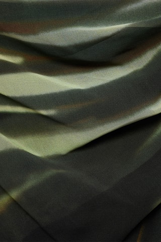 Robe imprimée détails drapés - Vert